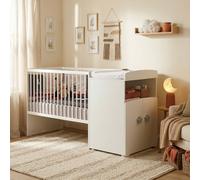 Lit Combiné Évolutif - Basic Blanc/gris 60X120