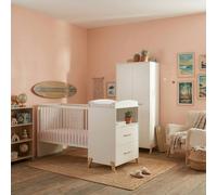 Lit Combiné Evolutif En Bois - Joy Blanc/marron 60X120