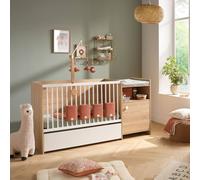 Baby Price – Lit évolutif Up avec commode 1 porte – Chêne doré