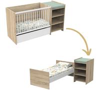 Lit combiné évolutif Up chêne doré (60 x 120 cm)