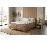 Lit Comes Bouclette : 140 x 190 cm / Sable / Sans matelas