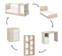 Galipette - Lit combiné évolutif Sacha Chêne 70 x 140 cm