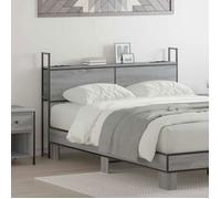 Lit complet - meuble et sommier et matelas Vidaxl Headboard de Rangement avec Station de Charge Sonoma gris
