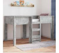 Lit complet - meuble et sommier et matelas Vidaxl Lit Superposé pour Enfants avec matelas Gris béton 100 x 200 cm