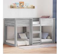 Lit complet - meuble et sommier et matelas Vidaxl Lit Superposé pour Enfants Gris Sonoma 90 x 190 cm