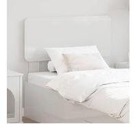 Lit complet - meuble et sommier et matelas Vidaxl Tête de lit Blanc Brillant 100 cm Bois d'ingénierie