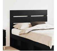 Lit complet - meuble et sommier et matelas Vidaxl Tête de lit Chêne noir 120 cm Bois d'ingénierie