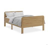 Lit confortable 120x200 Lit Seniors Hauteur réglable en bois Chêne Homestyle4u