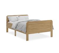 Lit Confort 140x200 cm Naturel | Lit Senior Réglable en Hauteur | Lit Double | Bois | sans Sommier
