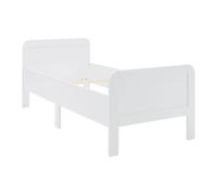 Lit confort 90x200 cm blanc réglable en hauteur