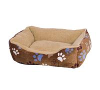 Lit confort carré classic pour chien Nobby Pet Lissi Marron 80x70x22 cm