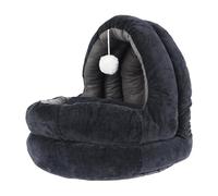 Lit Confort Moelleux Noir et Gris pour Animaux