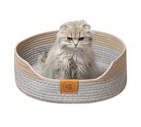 Lit Confortable pour Chat - Lit pour Petit Chien, griffoir Rond, lit pour Chien apaisant et Lavable | Lit pour Animaux de Compagnie, lit pour Animaux de Compagnie, lit en Beignet pour Chats et Petits