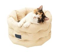 Lit confortable pour chien - Canapé à bords surélevés - Lit rond de 76,2 x 76,2 cm avec housse lavable - Canapé en tissu doux avec support - Coussin pour chien - Accessoire d'intérieur et d'extérieur