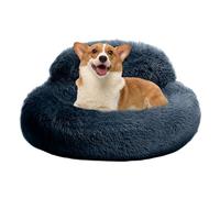Lit Confortable pour Chien Lit Donut Rond En Peluche Pour Chien