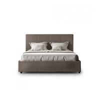 Lit Conteneur en similicuir pour lit double design 160x190cm Mika Coffee