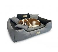 Lit Cordura Premium Imperméable Résistant aux Griffes - Coussin Moelleux Fibre Siliconée pour Chiens Anxieux - Matériaux Eco Anti-Allergiques - Lavable Fabriqué en Pologne - 6 Tailles KING DOG
