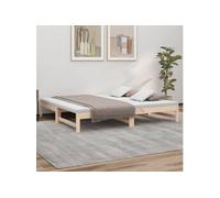 Lit coulissant 2x(75x190) cm Bois de pin massif