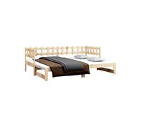 Lit coulissant 2x(80x200) cm Bois de pin massif