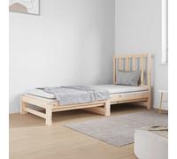 Lit Coulissant 2x(90x190) cm Bois de Pin Massif Lit de Jour Salon vidaXL