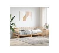 Vidaxl Lit Coulissant 2x(90x200) Cm Bois De Pin Massif Marron