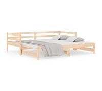 Lit Coulissant 80x200 Cm En Pin Massif Non Traité Marron