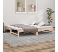 Lit Coulissant Blanc 100x200cm Bois de Pin Massif Lit de Jour Salon vidaXL