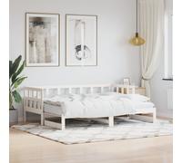 Lit Coulissant Blanc 90x190 Cm Pin Massif Lit Tiroir Blanc