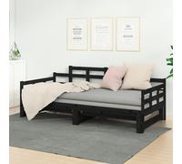 Lit Coulissant Blanc Bois de Pin Solide 2x(80x200) cm Lit d’Invité vidaXL