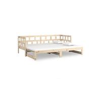 Lit Coulissant Blanc Bois de Pin Solide 2x(80x200) cm Canapé-lit Salon vidaXL