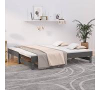 Lit Coulissant Marron Miel 2x(100x200)cm Bois de Pin Solide Lit de Jour vidaXL