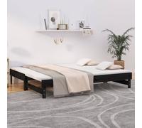 Lit Coulissant Marron Miel 2x(90x200) cm Bois de Pin Solide Lit de Jour vidaXL