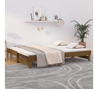 Lit Coulissant Marron Miel 2x(90x200) cm Bois de Pin Solide Lit de Jour vidaXL