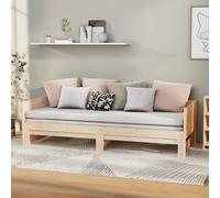 Lit Coulissant Noir Bois de Pin Solide 2x(80x200)cm Lit d’Invité Canapé vidaXL