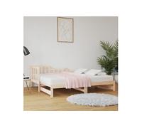 Lit coulissant sans matelas 2x(80x200) cm Bois de pin massif