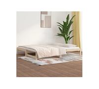 Lit coulissant sans matelas 2x(90x190) cm Bois de pin massif