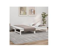 Vidaxl Lit Coulissant Blanc 2x(75x190) Cm Bois De Pin Massif Blanc