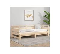 Vidaxl Lit Coulissant Bois De Pin Solide 2x(90x190) Cm Marron