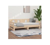 vidaXL Lit coulissant Bois de pin solide 2x(90x200) cm 820282