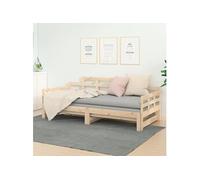 Vidaxl Lit Coulissant Bois De Pin Solide 2x(80x200) Cm Marron