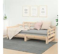 Vidaxl Lit Coulissant Bois De Pin Solide 2x(80x200) Cm Marron