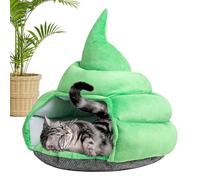 Lit couvert pour chat, grotte pour lit pour chat - Maison de lit pour chat en forme de merde | Lits confortables pour animaux de compagnie, tente douce pour chat, cabane pour chat, fournitures pour an