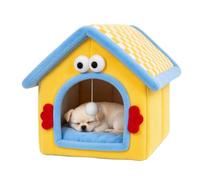 Lit couvert pour chat lavable semi-fermé pour l'hiver | Niche pour chat pour salon, chambre, balcon, rebord de fenêtre, sol, maison, appartement, canapé