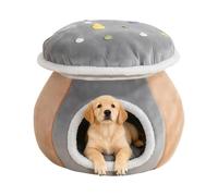 Lit couvert pour chat - Nid d'hiver en forme de champignon pour intérieur | pour chiot, salon, chambre à coucher, balcon, appartement, maison