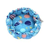 Lit créatif doux et chaud avec cordon de serrage réglable à double usage pour animaux de compagnie pour chats, chiots (Blue Dream, 70 cm)