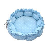 Lit créatif doux et chaud avec cordon de serrage réglable à double usage pour animaux de compagnie pour chats, chiots (étoile bleue, 70 cm)