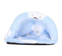 Lit d’Hiver pour Petits Animaux, Maison chauffante pour Hamster et Cochon d’Inde, Grotte en Flanelle Amovible avec Rembourrage en Mousse, Refuge Clos et Douillet pour hérisson et (L)
