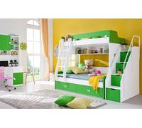 Lit d'adolescent Bureau Armoire Vert NOUVEAU Ensemble complet pour chambre d'enfant