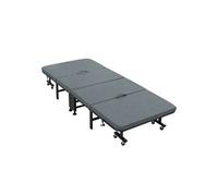 ECD Germany Lit d'appoint 80x190 cm, Simple Pliable, avec Matelas/Rembourrage, Lit de Voyage sur 8 Roues, Cadre en Acier, Stable