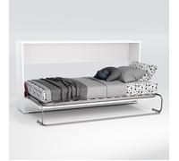 Lit d'appoint escamotable coloris blanc - couchage longueur 190 x largeur 90 cm